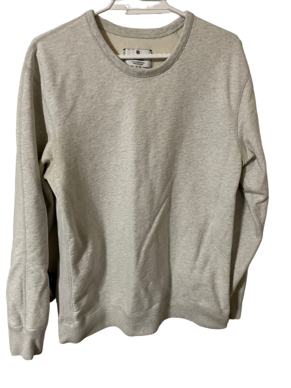 Reigning Champ Light Grey Crewneck Sweatshirt Size XL